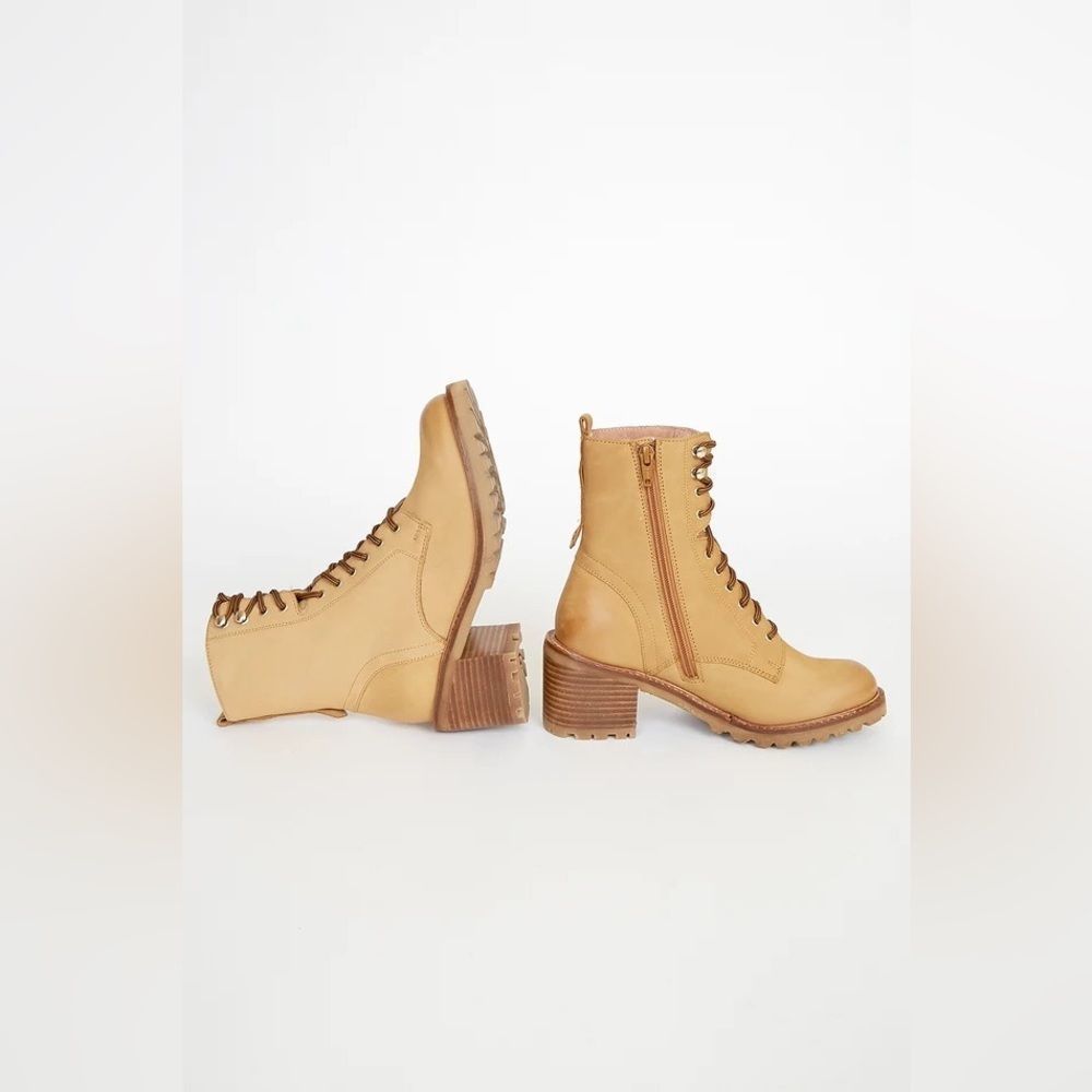 NEW Seychelles Irresistible Combat Boots 10 TAN - Picture 5 of 10